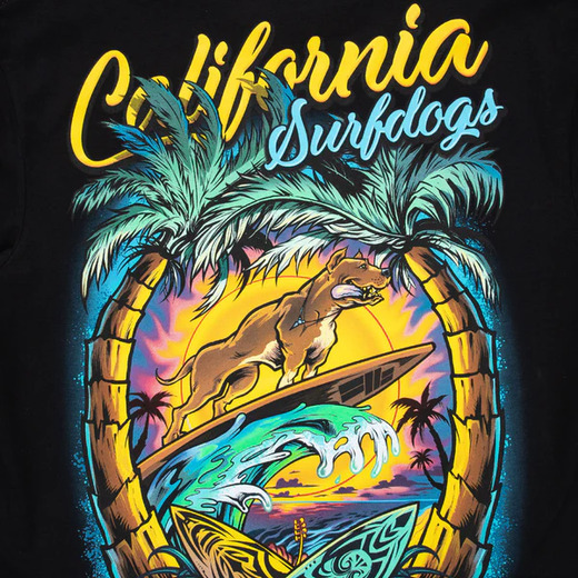 Koszulka męska PIT BULL "SURFDOG" - czarna