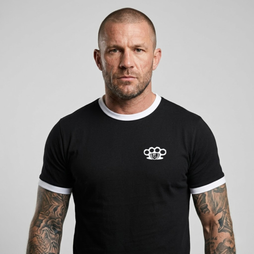 Pretorian Ringer "Kastet" 3D T-shirt - black