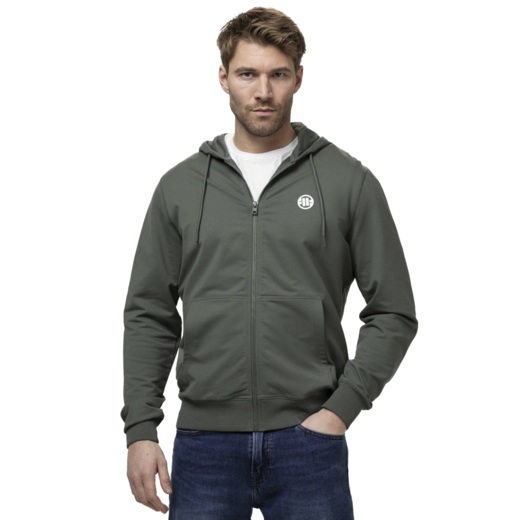PIT BULL "SMALL LOGO NUGGET" Zip-Up Hoodie - Dark Green