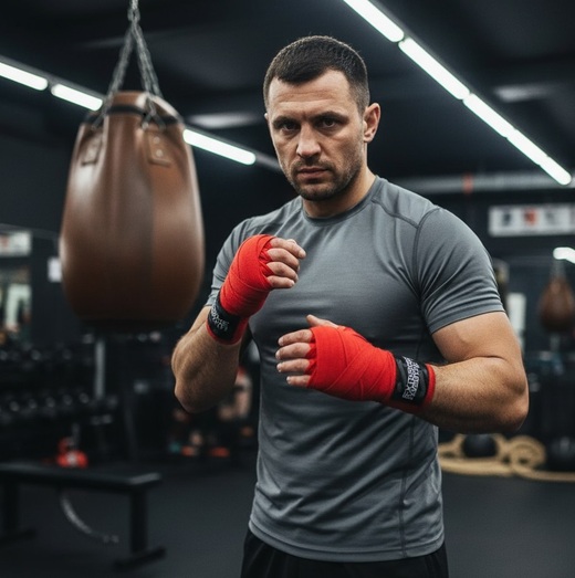 Boxing bandage &quot;Block&quot; Extreme Hobby 4.5 m wraps - red