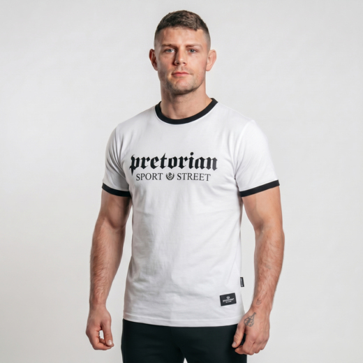 Koszulka Pretorian Ringer "Sport & Street" - biała