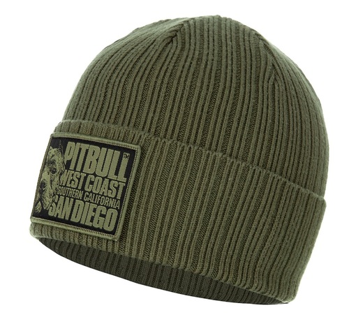 PIT BULL "Silvas Blood Dog" winter hat - olive