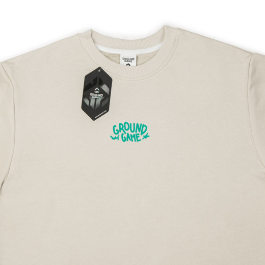 Bluza bez kaptura Crewneck Ground Game "Fukutsu" - beżowy