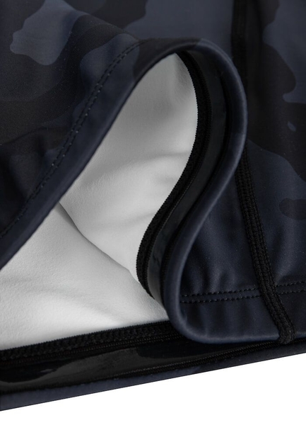 Rashguard PIT BULL short sleeve Performance "Small Logo All Black Camo"