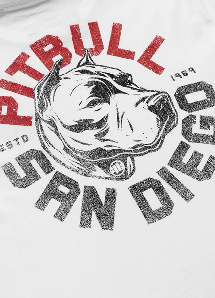 Koszulka męska PIT BULL "DOG SD" - biały