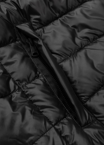 Kurtka zimowa PIT BULL pikowana z kapturem "SHATTO" - czarny/biały