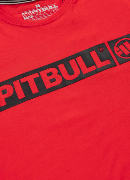 Koszulka PIT BULL "Hilltop" 170 - czerwony fluo
