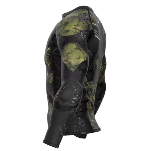  Extreme Hobby Men's Longsleeve Rashguard | IRON FORCE - Khaki