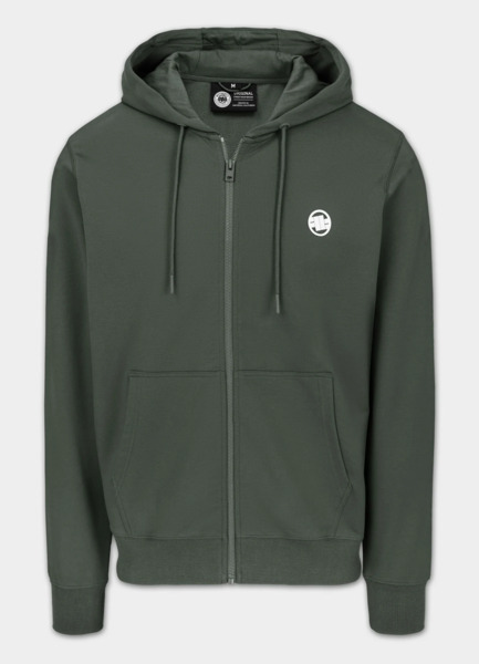 PIT BULL "SMALL LOGO NUGGET" Zip-Up Hoodie - Dark Green