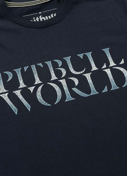 PIT BULL "WORLD" men's t-shirt - navy blue