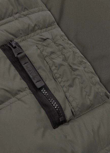 Kurtka zimowa pikowana parka z kapturem PIT BULL "KINGSTON II" - oliwkowy