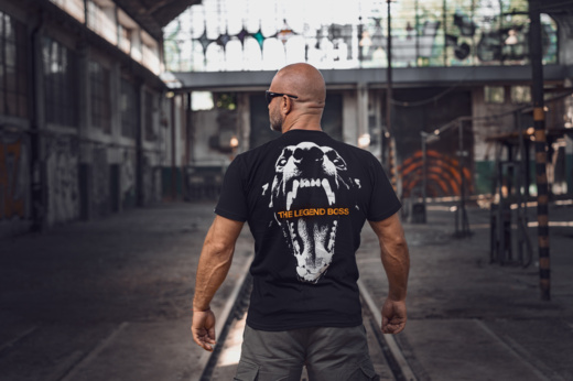 Longsleeve Dobermans Aggressive "DOBERMANS MOUTH" LS391 - granatowy