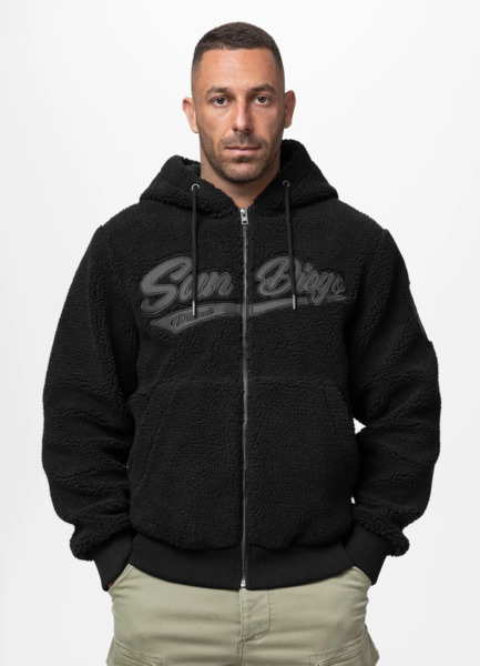 Bluza męska rozpinana z kapturem PIT BULL "GALAXY" - czarny