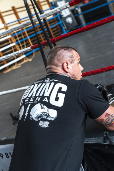 Bluza z kapturem Dobermans Aggressive "BOXING ARENA BK393" - czarna