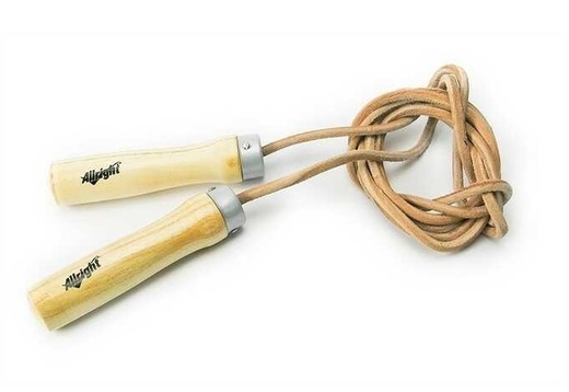 Leather skipping rope with wooden handles and Allright bearing 265cm