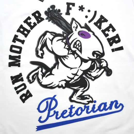 T-shirt Womans Pretorian "Run motherf*:)ker!" - White