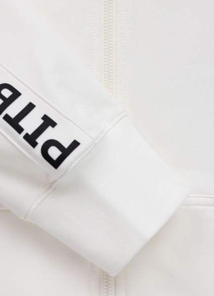 Bluza męska rozpinana z kapturem PIT BULL "TAPE PARKER" - off white