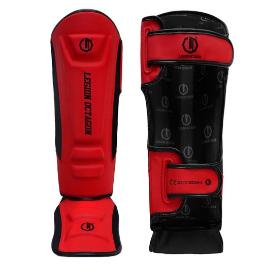 Ochraniacze Legion Octagon Piszczel/Stopa "Enforcer" - czerwony
