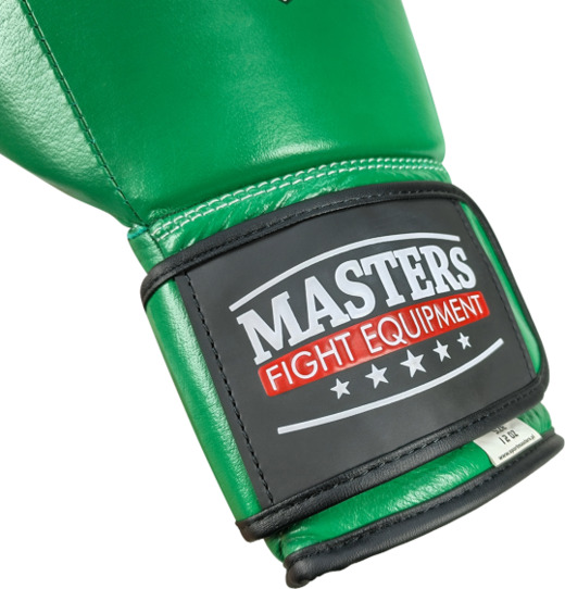 Rękawice bokserskie skórzane Masters RBT-GREENSTRIKE - zielone 12oz