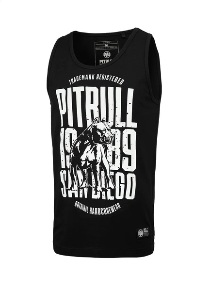 Tank Top PIT BULL "San Diego" Slim Fit Lycra - all black camo