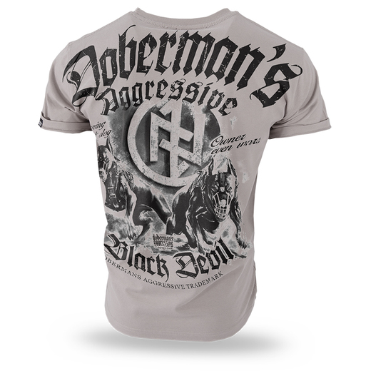 T-shirt Dobermans Aggressive &quot;Black Devil II TS198&quot; - beige