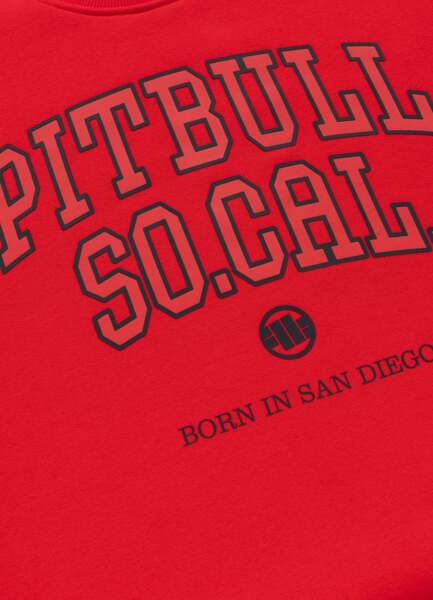 PIT BULL "SO CAL" men's sweatshirt - red