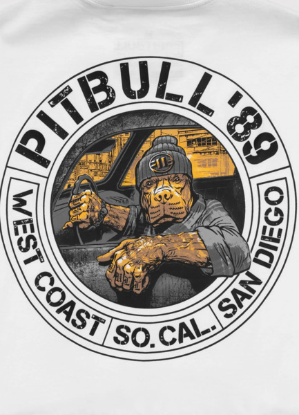 PIT BULL &quot;DRIVING&quot; Men&#39;s T-Shirt - White