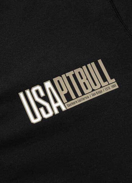 Bluza rozpinana z kapturem PIT BULL "USA" - czarny