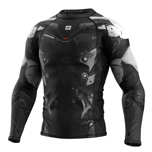 Extreme Hobby Men's Longsleeve Rashguard | IRON FORCE - White