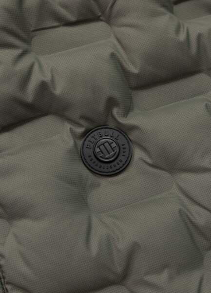 PIT BULL &quot;FISK&quot; quilted vest with hood - olive