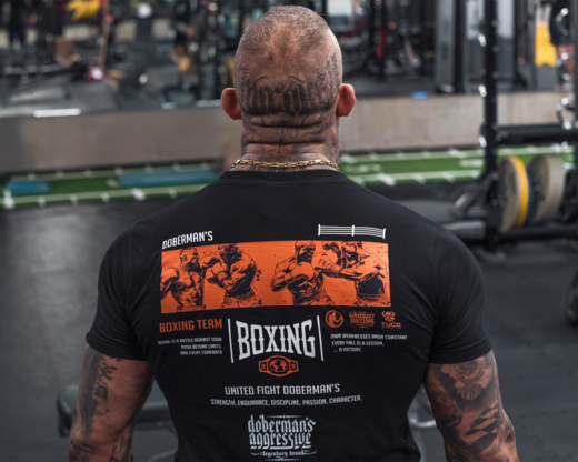 Longsleeve Dobermans Aggressive "COMICS BOXING II" LS360 - granatowy