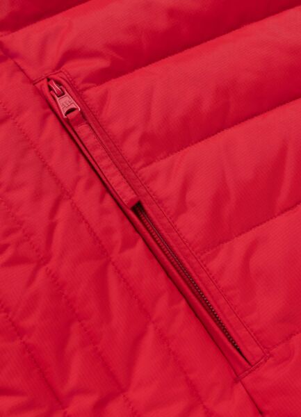 Kurtka zimowa PIT BULL pikowana z kapturem CRESTLINE - czerwony