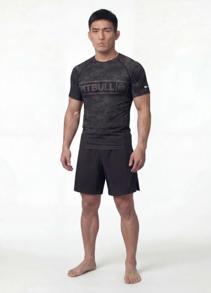 Rashguard PIT BULL "HEX CAMO HILLTOP" - czarny