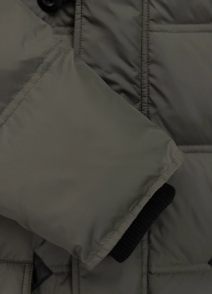 Kurtka zimowa pikowana parka z kapturem PIT BULL "KINGSTON II" - oliwkowy