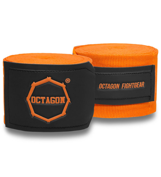 Bandaże bokserskie owijki Octagon 3 m Fightgear Supreme Basic - pomarańczowe