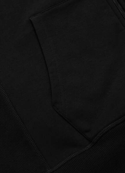 PIT BULL "BADGER" Zip-Up Hooded Vest - Black