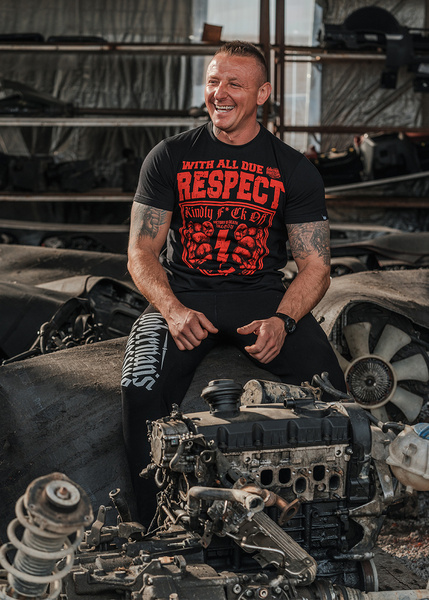 Bluza Dobermans Aggressive "WITH ALL DUE RESPECT" BC341 - szara