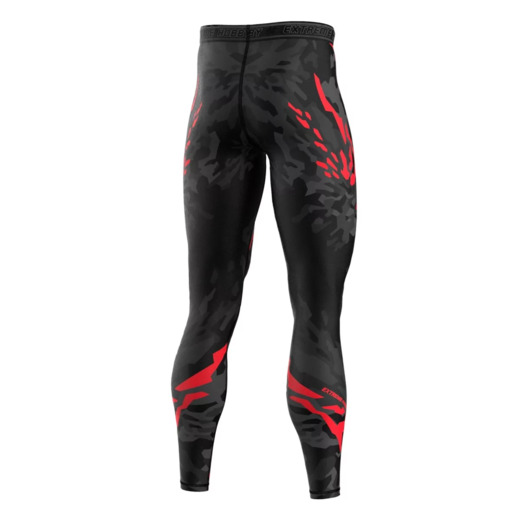 Extreme Hobby Men&#39;s Sports Leggings | BLACK PANTHER - Black/Red