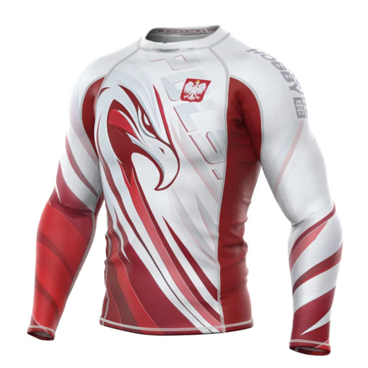 Longsleeve rashguard męski Extreme Hobby | POLSKA ULTIMATE - biały