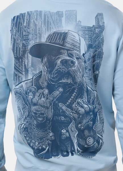 PIT BULL "USA" Men's Hoodie - Blue