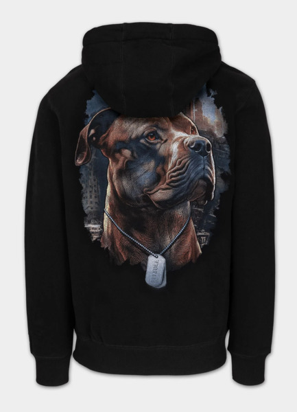 Bluza męska z kapturem PIT BULL "HERO" - czarny
