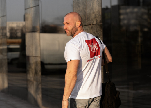 Koszulka T-shirt Dobermans Aggressive "ONE FOR ALL" TS372E - szary