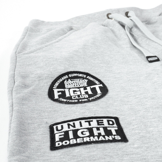 Spodnie dresowe Dobermans Aggressive "UNITED FIGHT DOBERMANS SPDK279" - szare