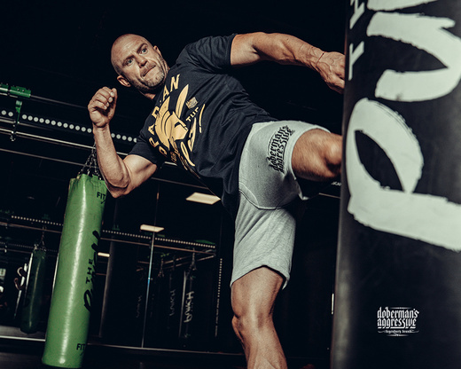 Koszulka T-shirt Dobermans Aggressive "SPARTAN" TS289F - brązowa