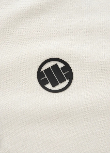 Bluza z kapturem rozpinana PIT BULL Terry "New Logo" - kremowa