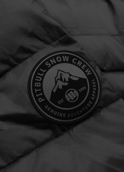 Kurtka zimowa PIT BULL pikowana z kapturem CRESTLINE - czarny