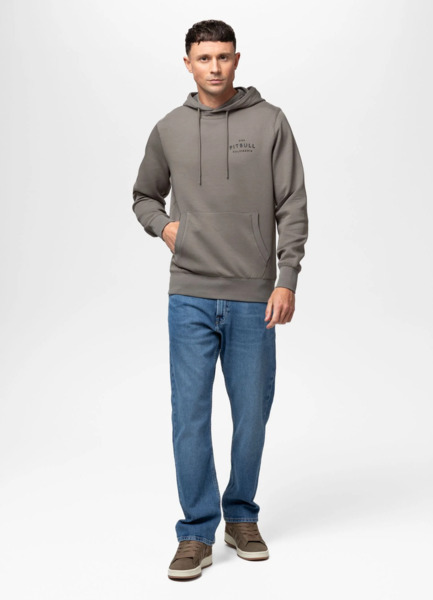 Bluza męska z kapturem PIT BULL "SAMPSON" - szarobrązowy