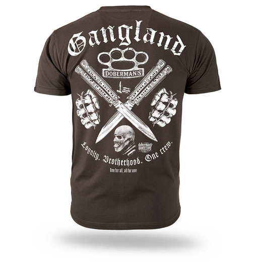 Koszulka T-shirt Dobermans Aggressive "ONE CREW GANGLAND" TS384 - brązowa