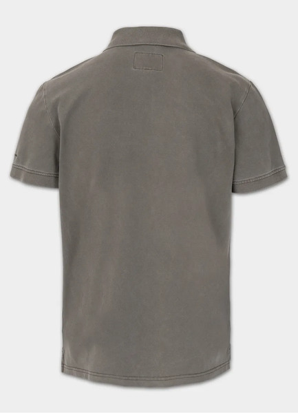  Polo Shirt Denim Washed Pique &quot;SMALL LOGO&quot; - dark brown