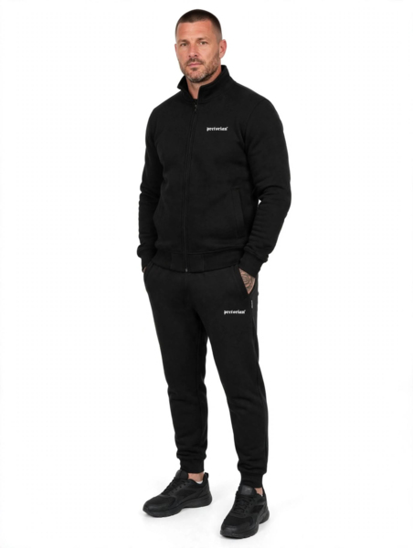 Pretorian "Logo 3D white" zip-up sweatshirt - black